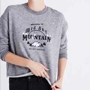 Madewell Big Sky Cutoff Sweatshirt NWOT!